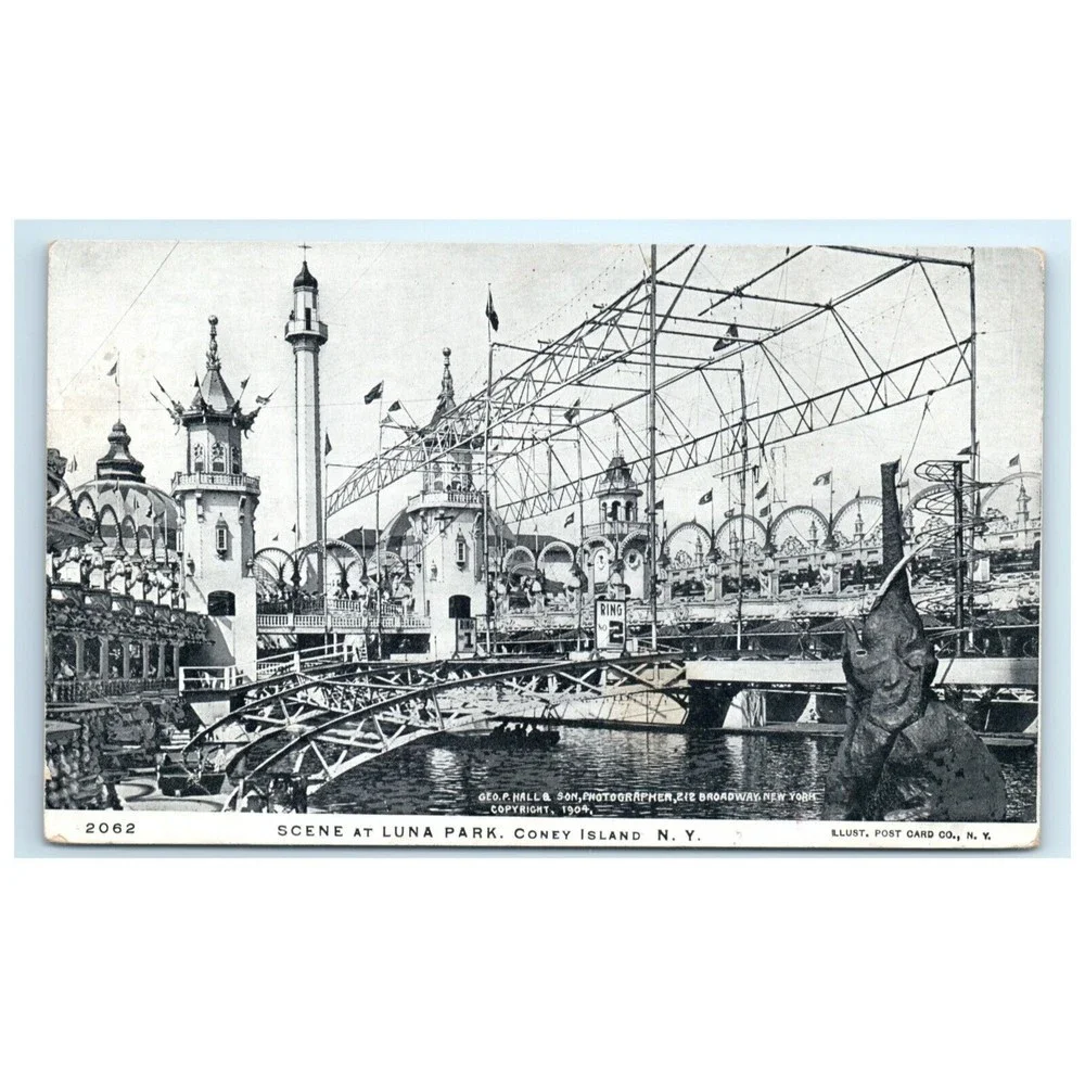 Vintage Postcard LUNA PARK Coney Island New York City Circa‎ 1904 Unposted